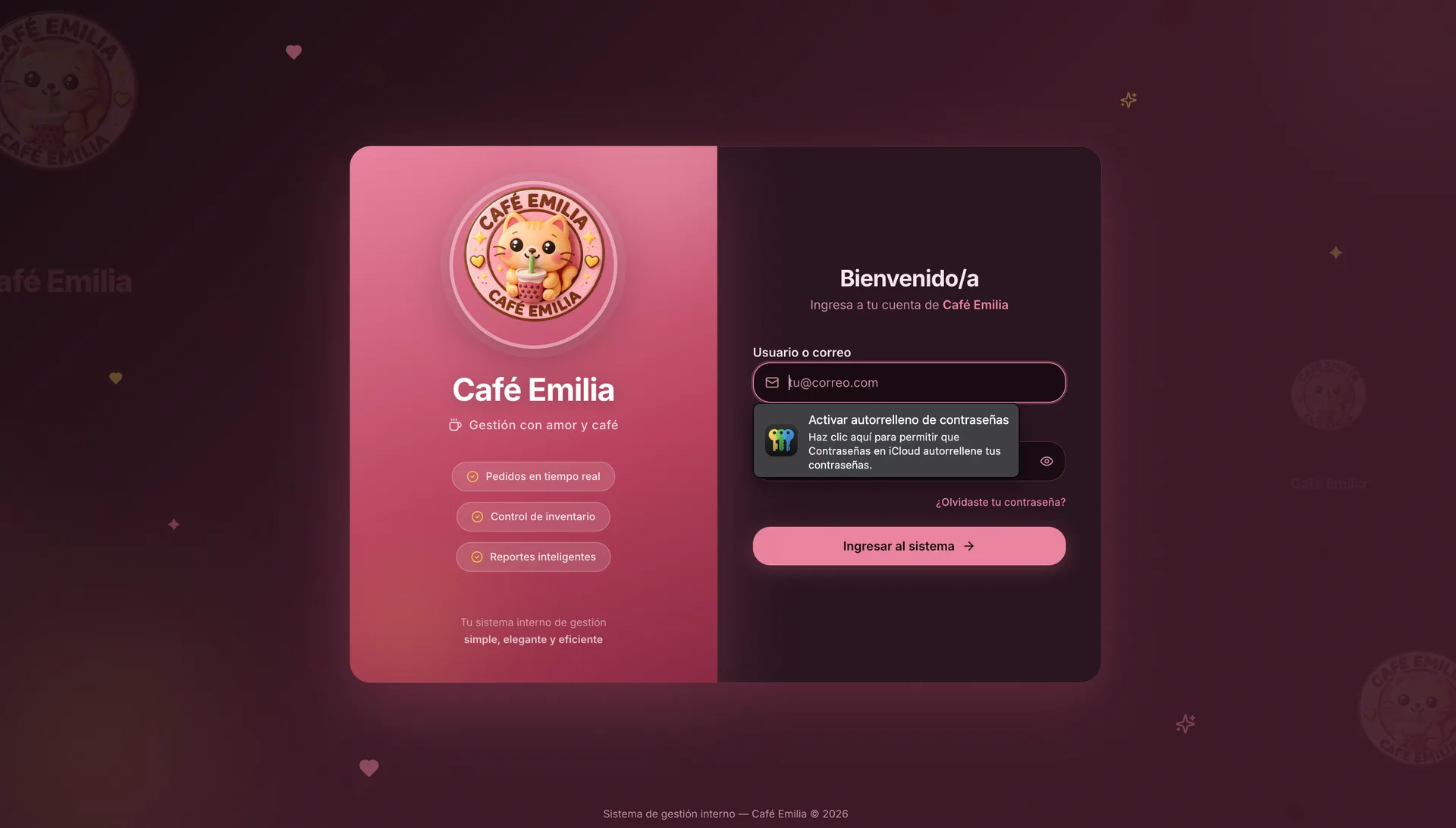 sistema Cafe Emilia